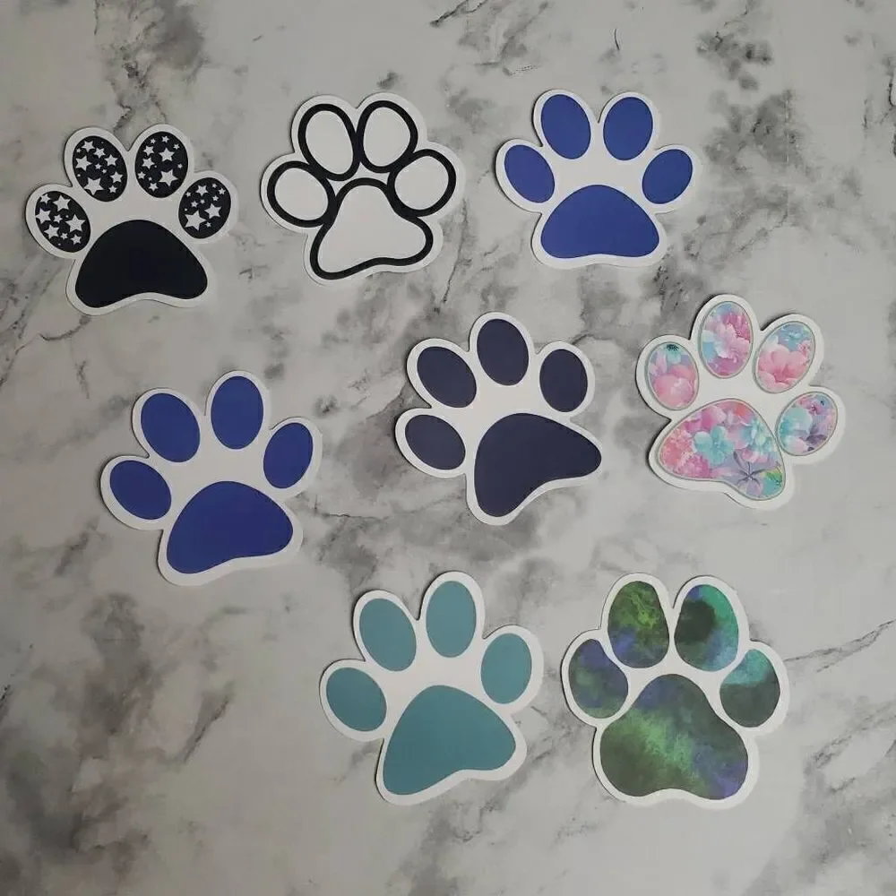 Bundle of Dog Foot Print Stickers